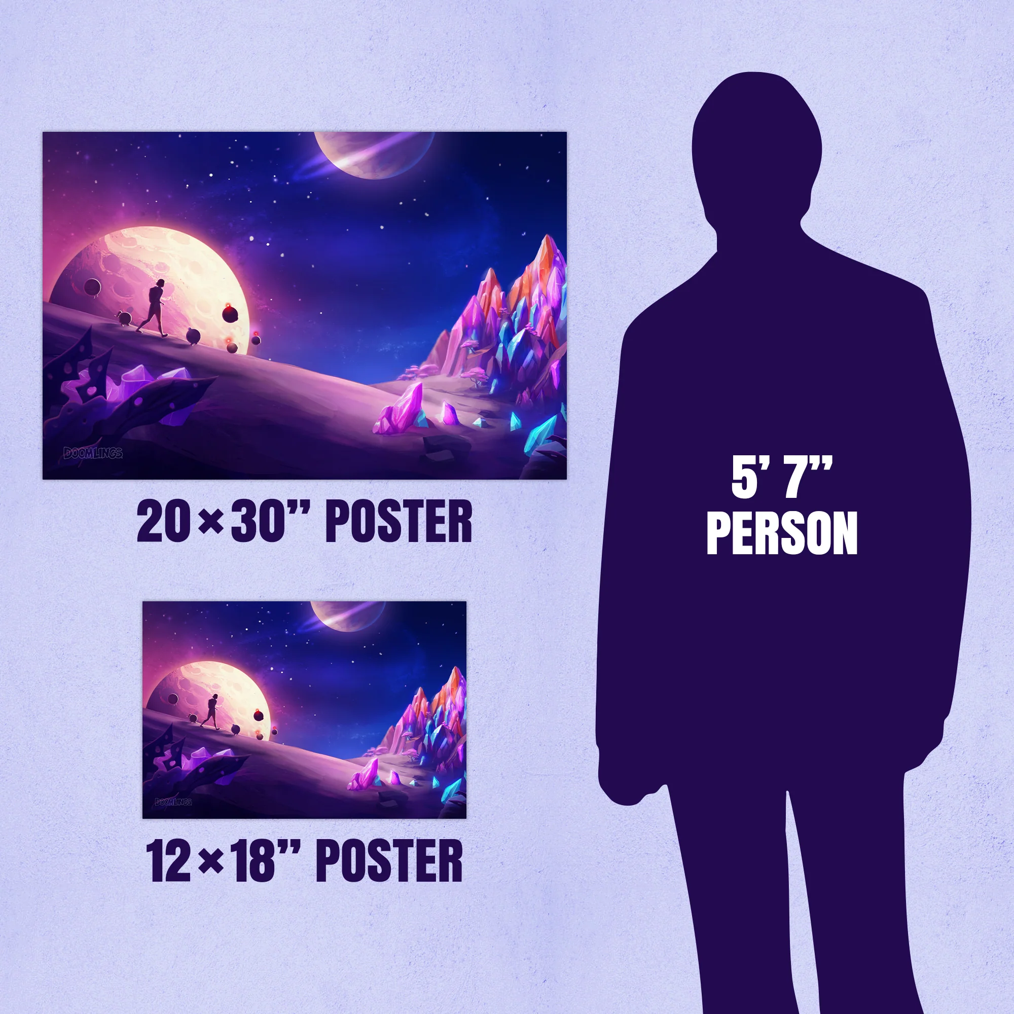 Captain Marin's Journey: Moon Walk Poster - Image 3