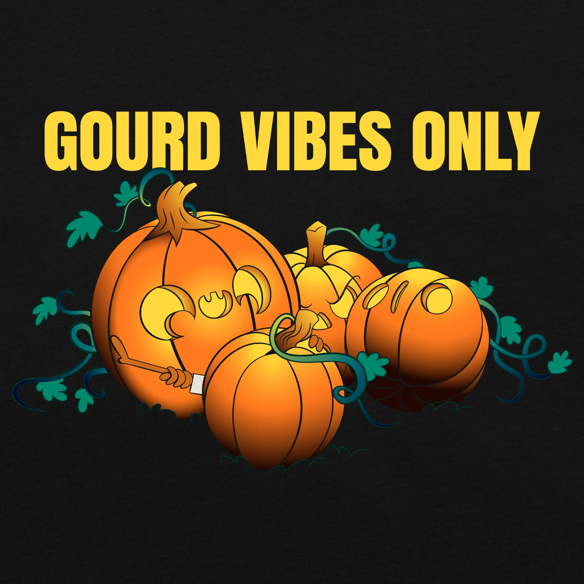 Gourd Vibes Only Adult Unisex Tee - Image 3