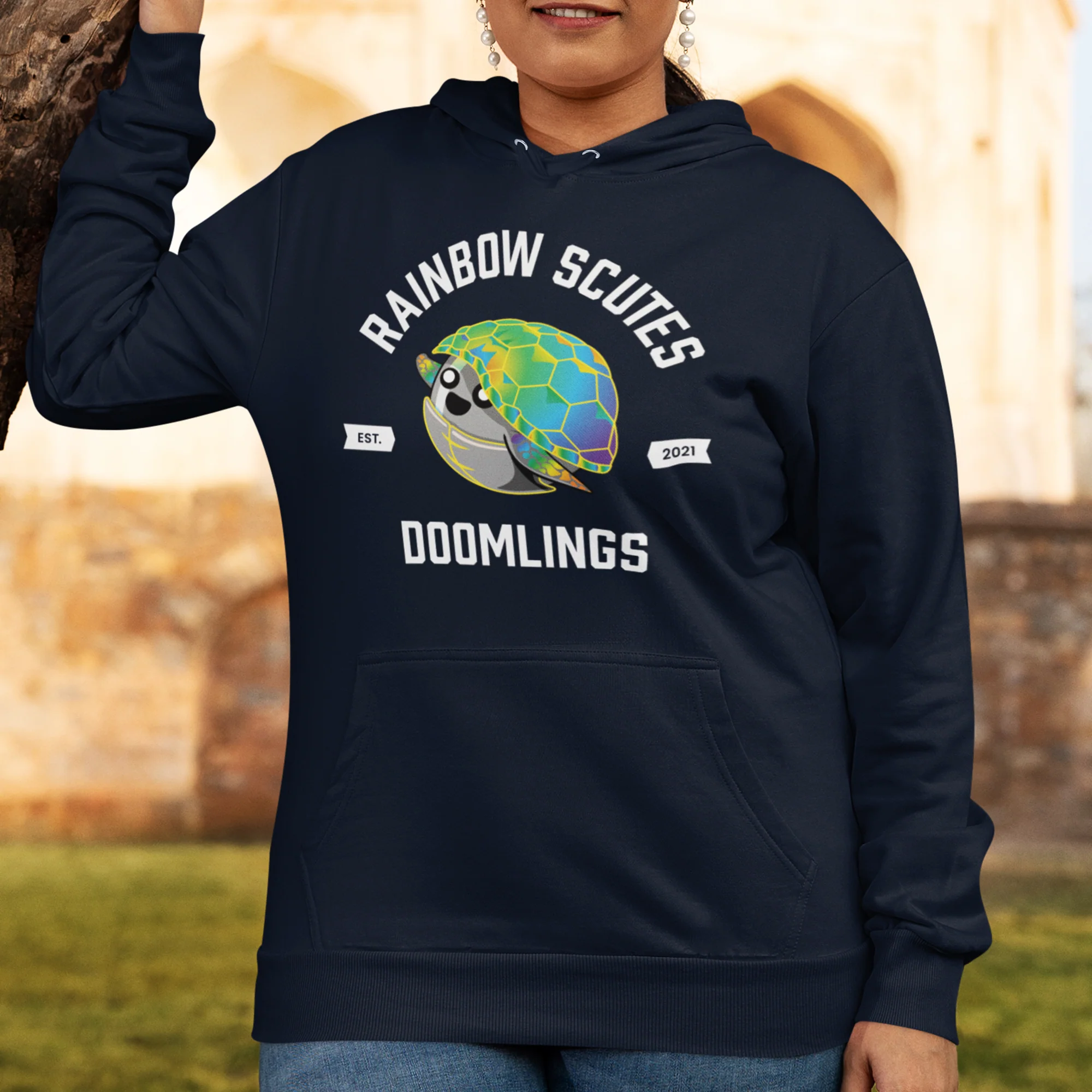 Rainbow Scutes Adult Unisex Hoodie - Image 2